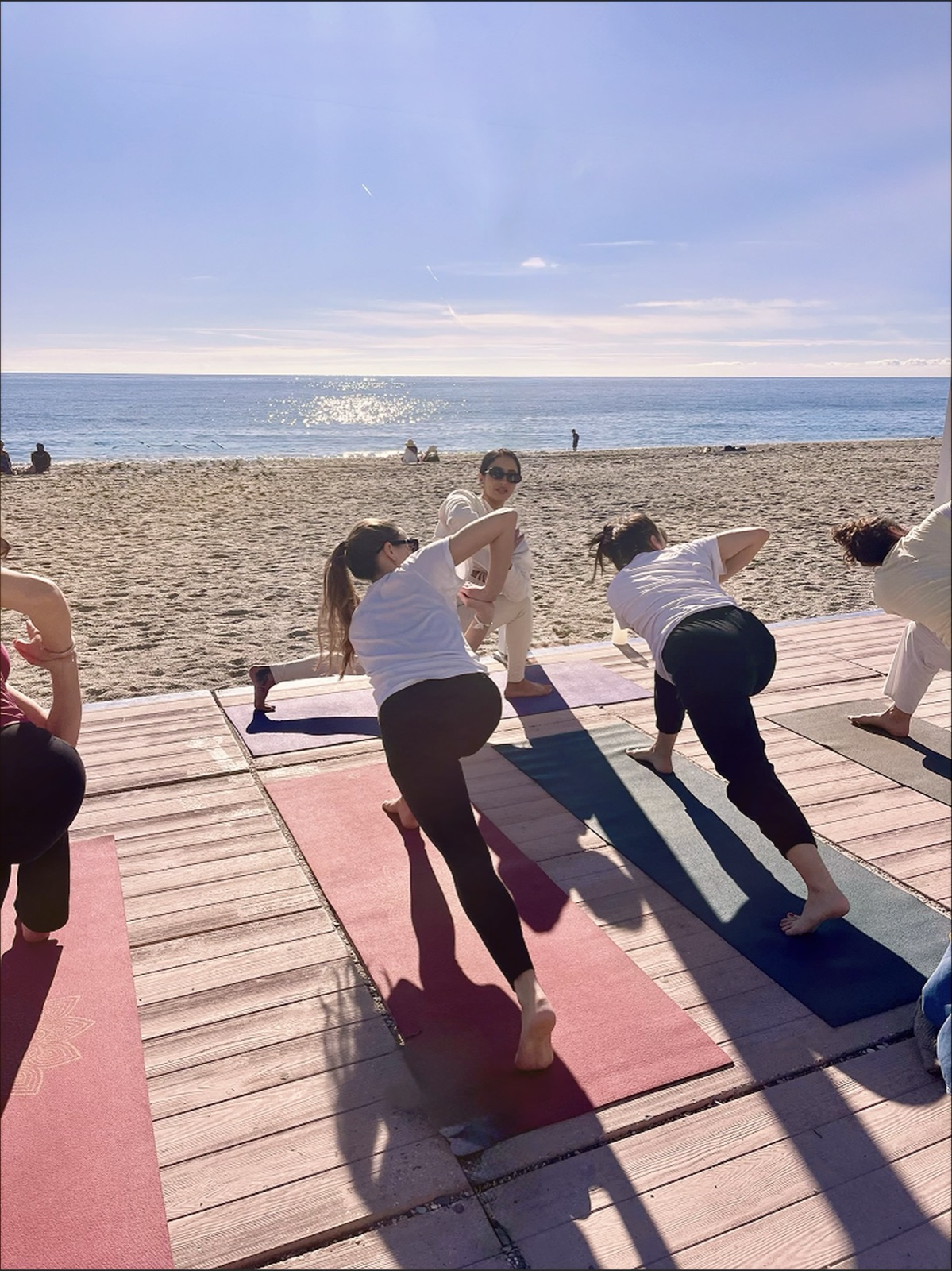 Group yoga session